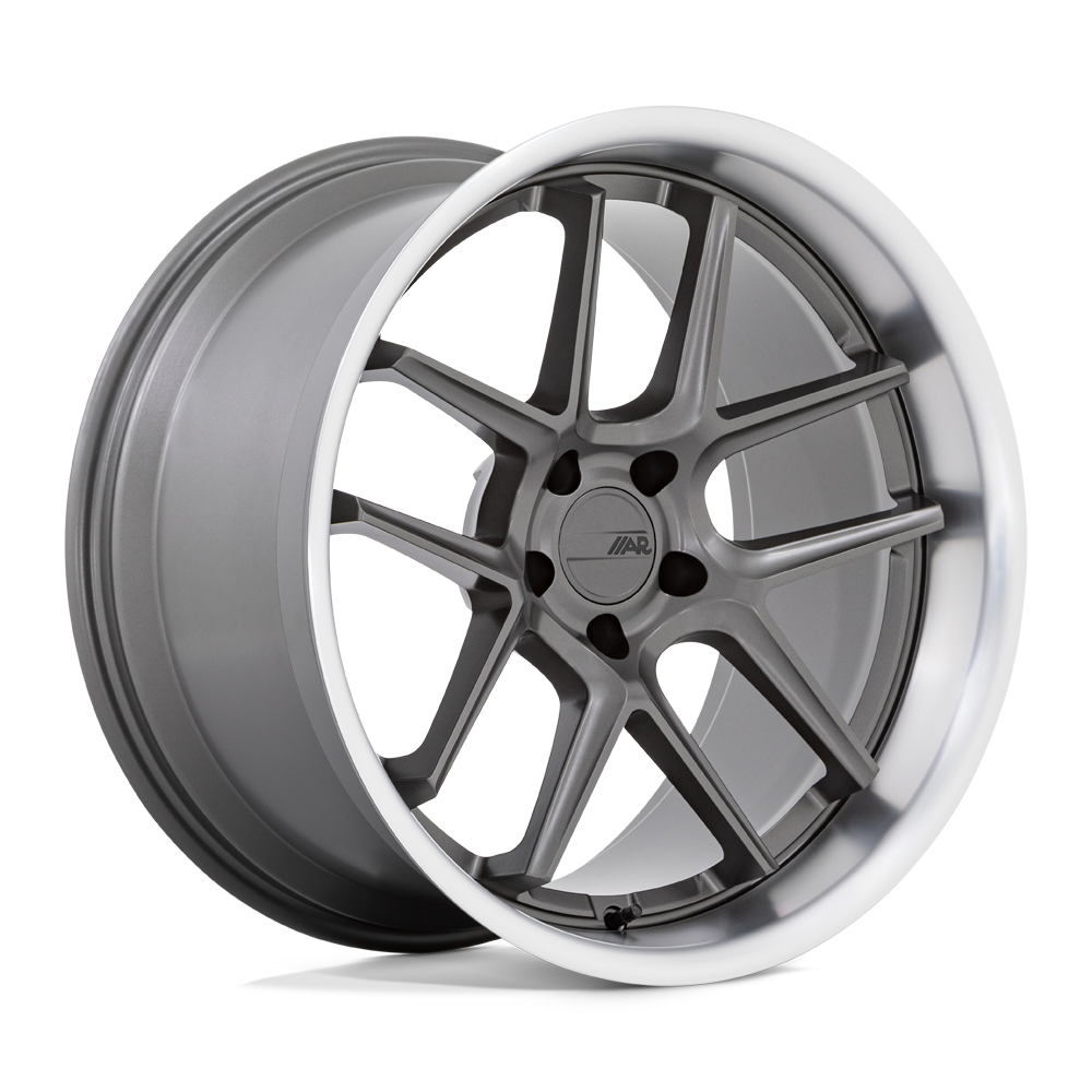 AR942 BISHOP 20X9.5 Matte Gunmetal with Machined Lip (Flow Formed Aluminum)