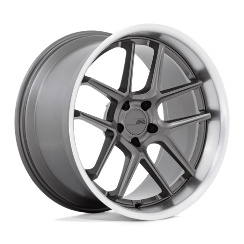 AR942 BISHOP 20X9.5 Matte Gunmetal with Machined Lip (Flow Formed Aluminum)