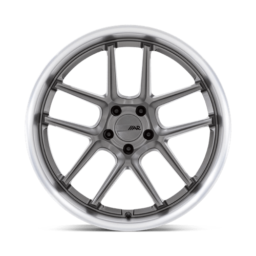 AR942 BISHOP 20X9.5 Matte Gunmetal with Machined Lip (Flow Formed Aluminum)